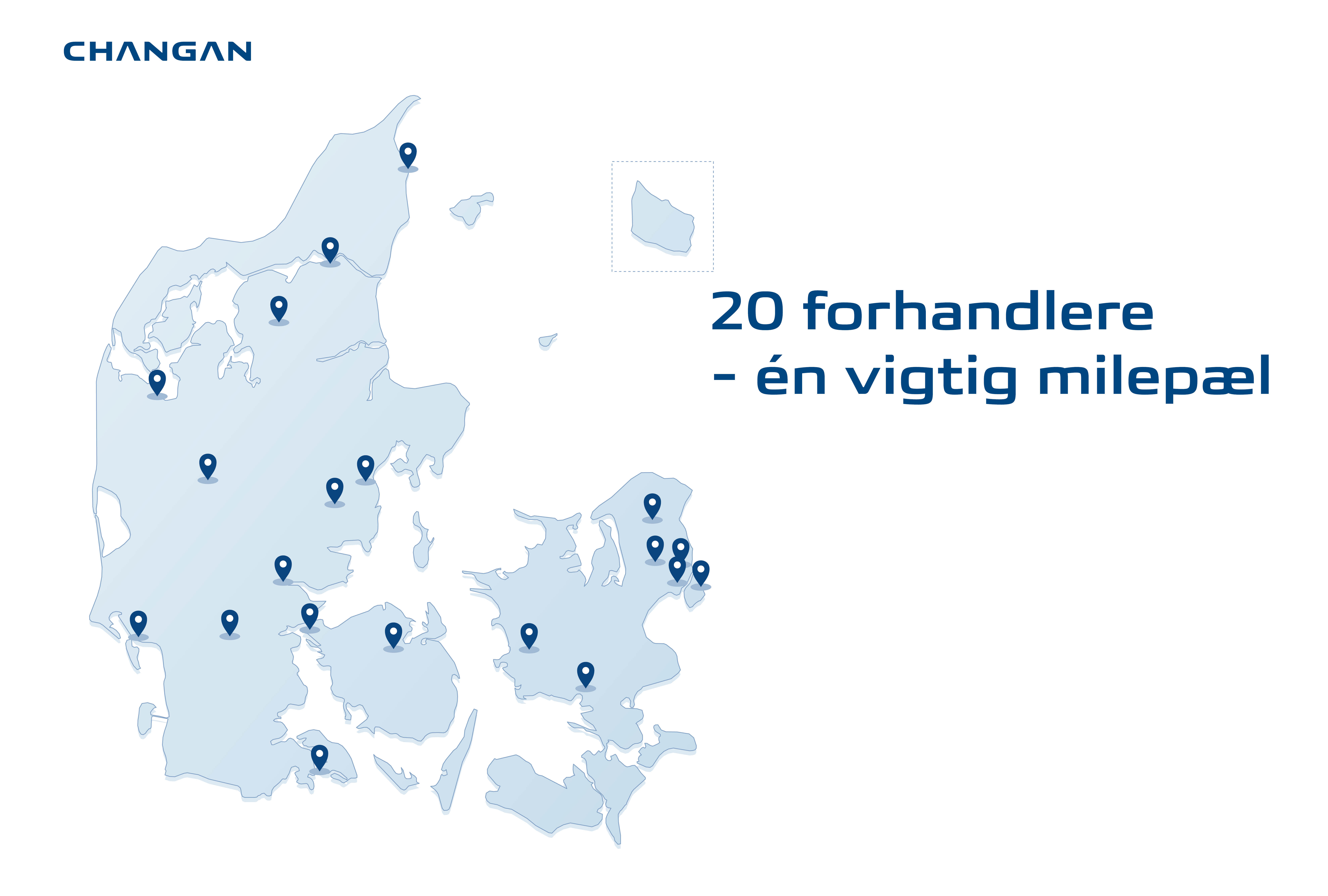 Changan runder 20 forhandlere i Danmark 